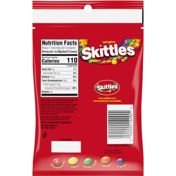 Skittles Original Candy 7.2 Oz., PK12